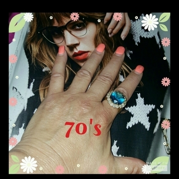 VTG‎ 70's blue topaz beauty 7.5 - Picture 3 of 7